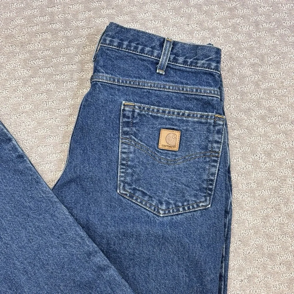 Carhartt Mens Denim Jeans Relaxed Fit Medium Wash Mens Size 34x34 B17 DST